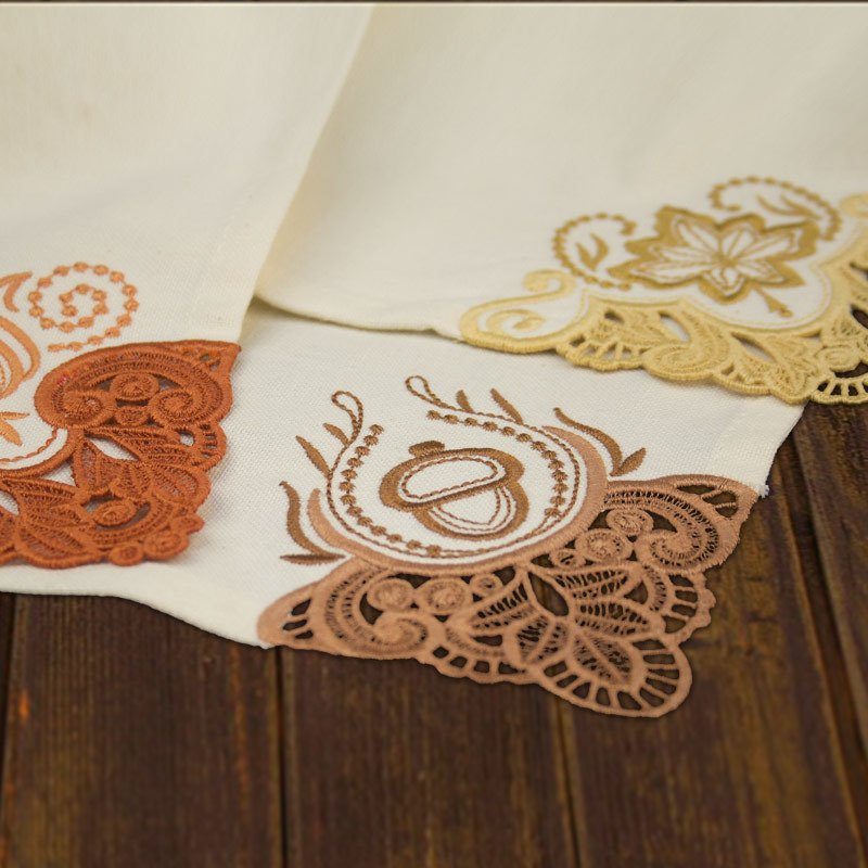 Servilleta de Mesa Lino 20x20-Esquinas de Encaje Personalizables