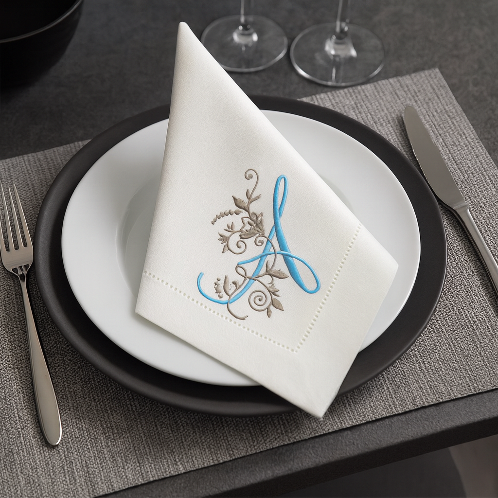 Servilleta de Mesa Lino 20x20-Splendid Monogram Personalizable