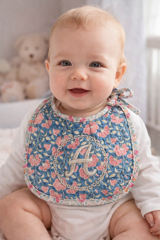 Babero Estampado Acolchado con Monograma