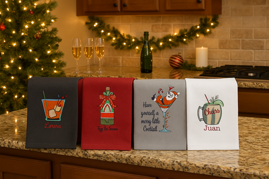 Tea Towels Holiday Spirits