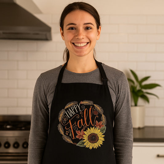 Delantal Pumpkin Kisses (40,000 puntadas)