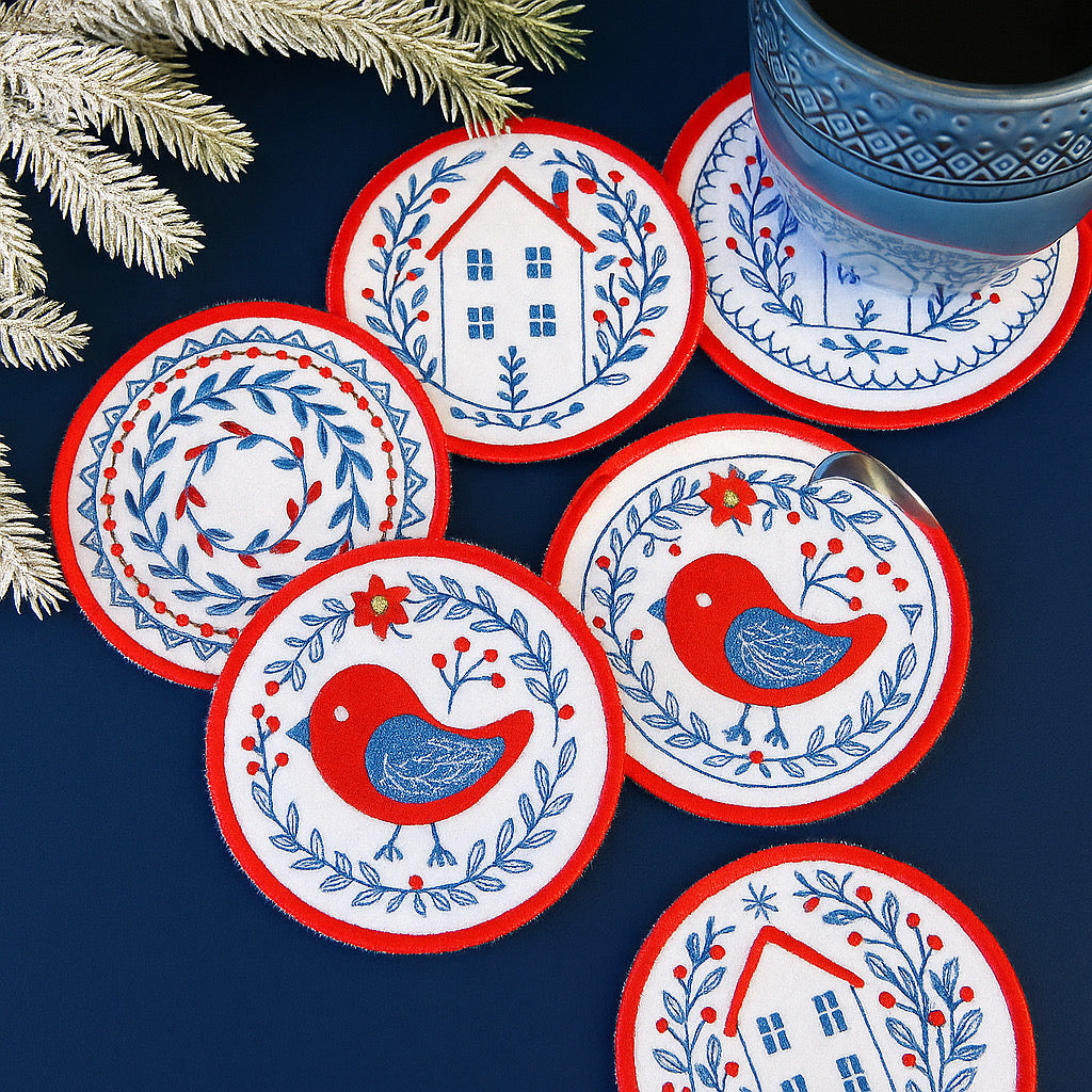 Set de 3 Portavasos Redondos Acolchados-Nordic Necessities