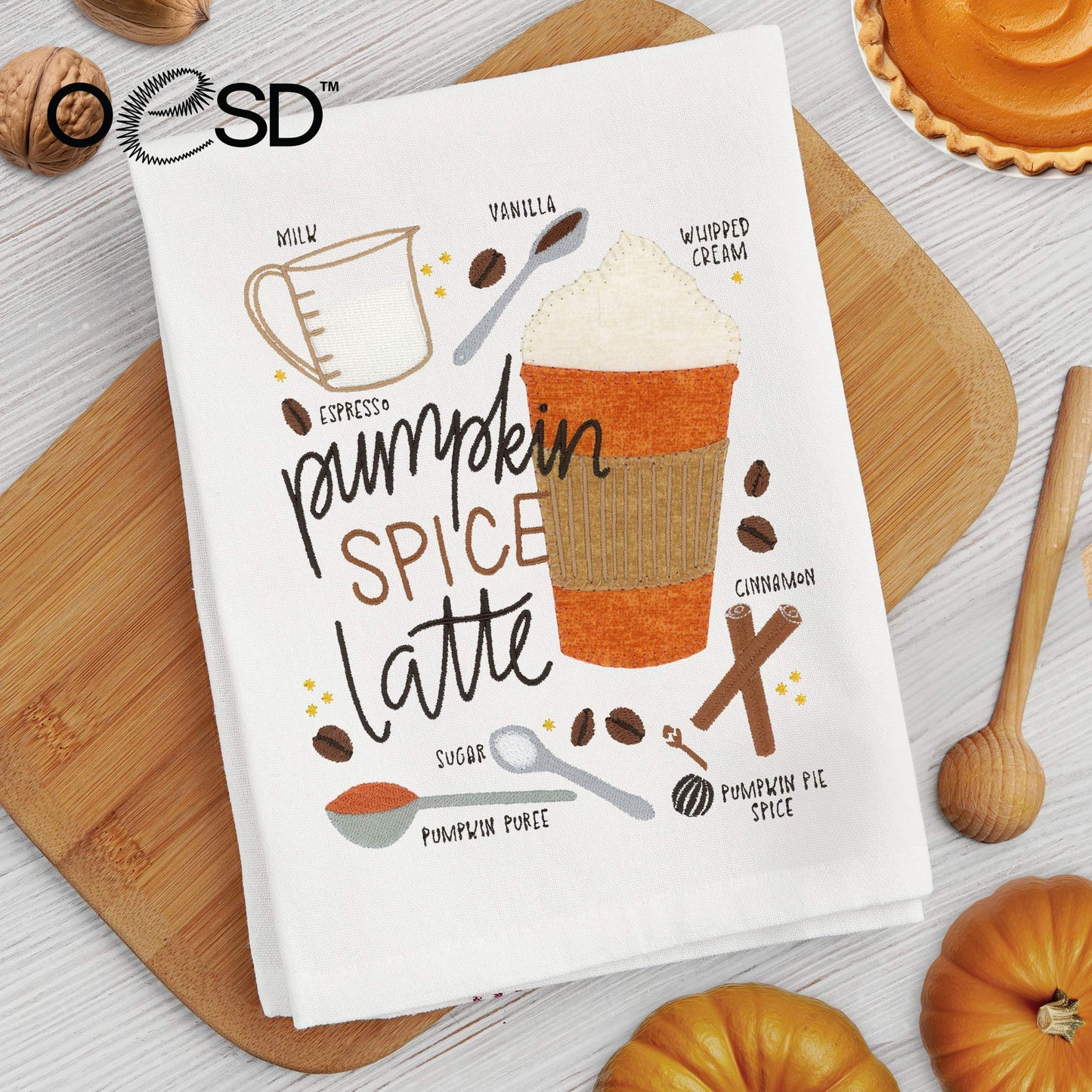 Tea Towels Fall Treats by Pen+Paint (27,000 puntadas)