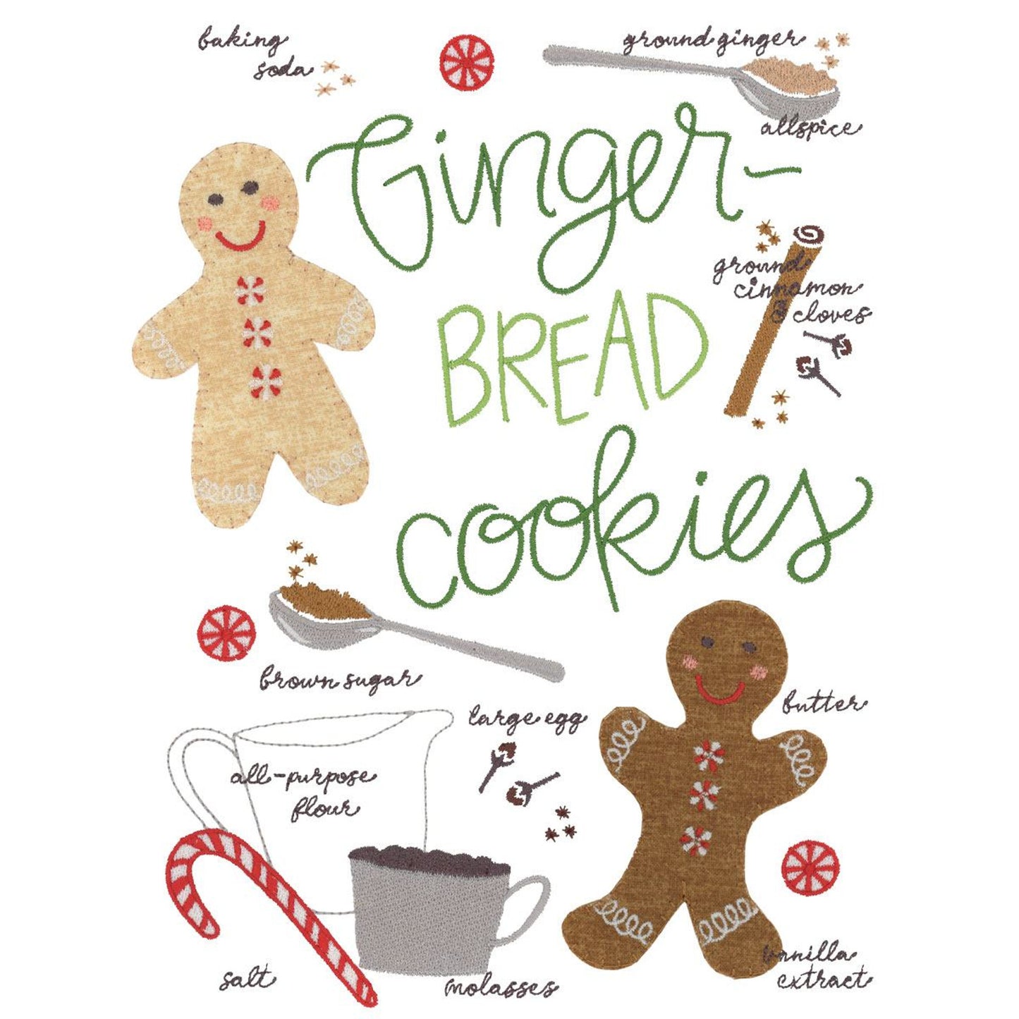 Toalla de Cocina Holiday Treats de Pen+Paint (31,000 puntadas + Aplique)