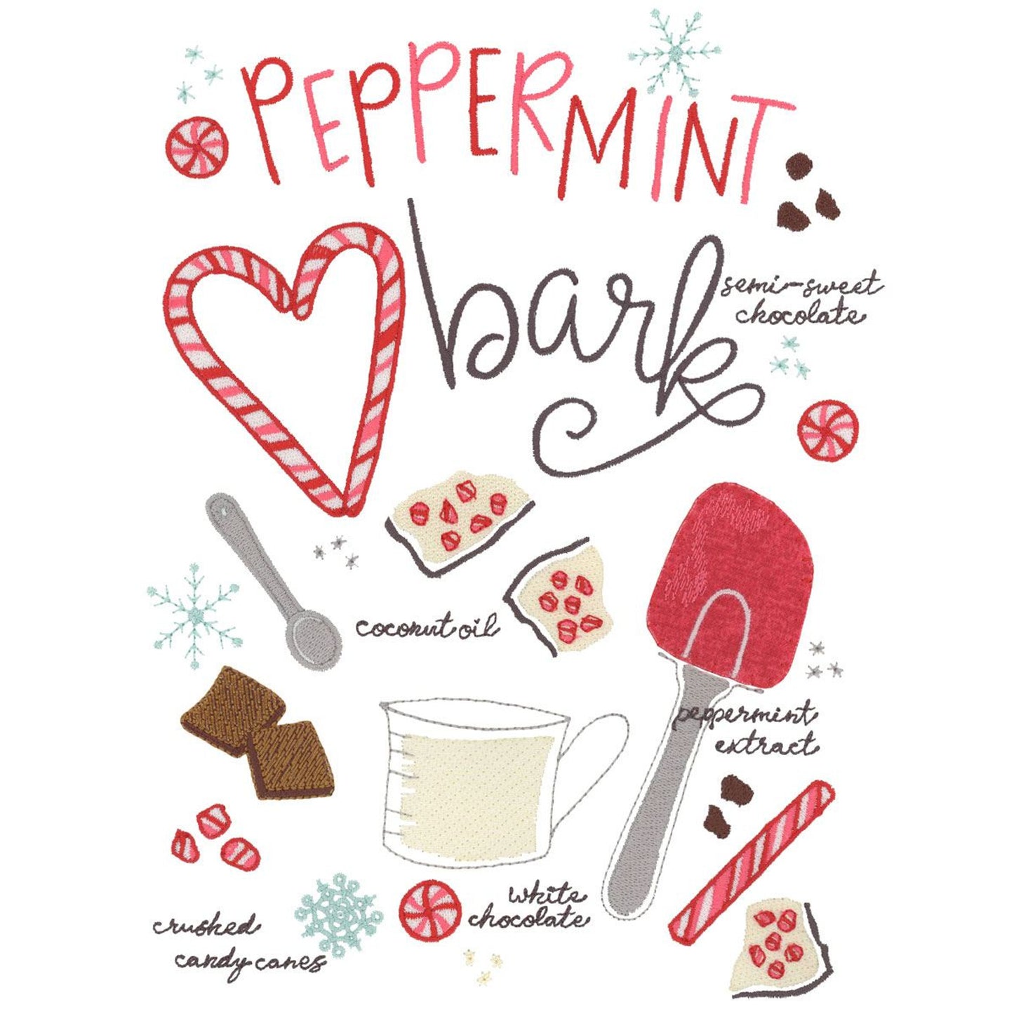Toalla de Cocina Holiday Treats de Pen+Paint (31,000 puntadas + Aplique)