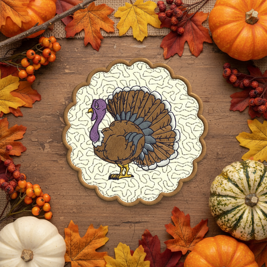 Set de 4 Portavasos Acolchados-Navidad-Thanksgiving (Personalizable)